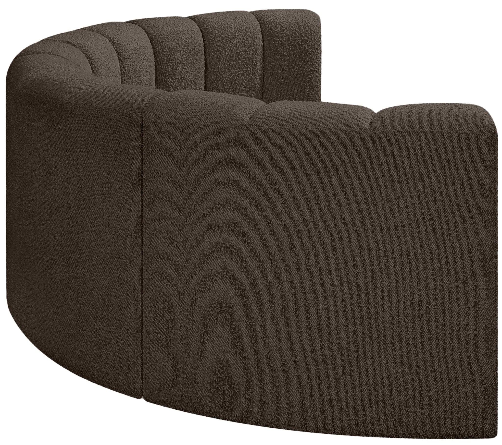 Arc - Boucle Fabric 4 Piece U-Shaped Modular Sofa