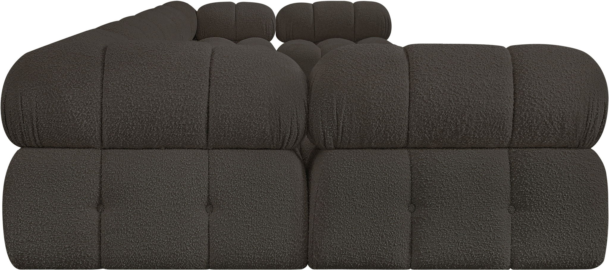 Ames - 7 Piece Boucle Fabric Modular Sectional