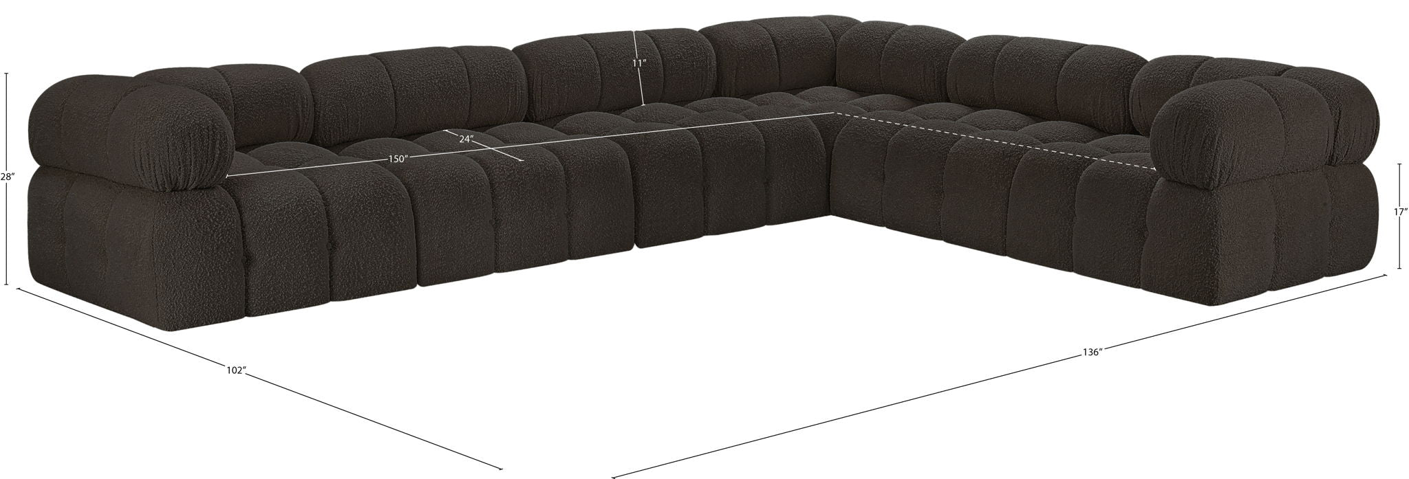 Ames - 6 Piece Modular Corner Sectional