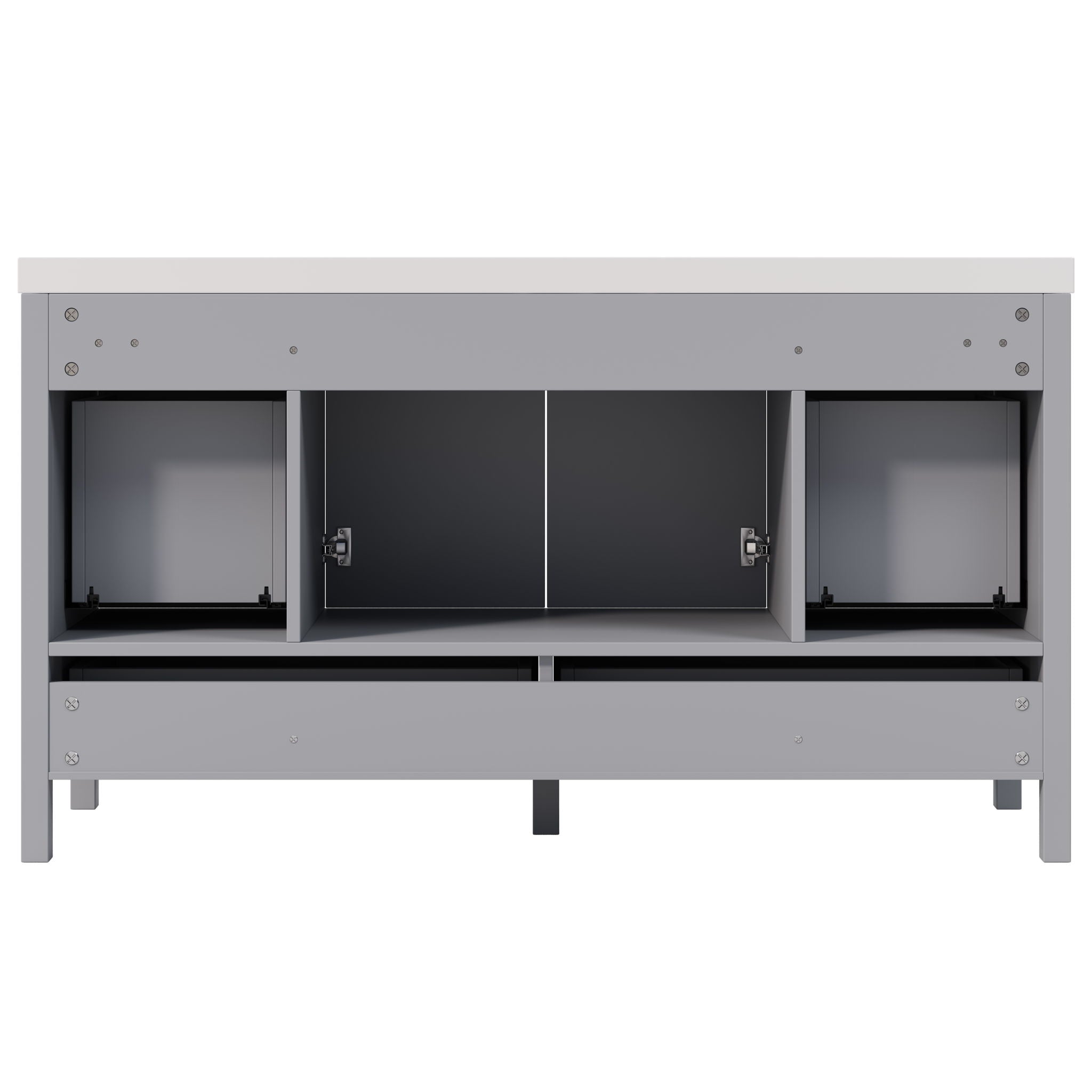 Bathroom Vanity With Separate Sink, Soft Close Doors And 4 Drawers