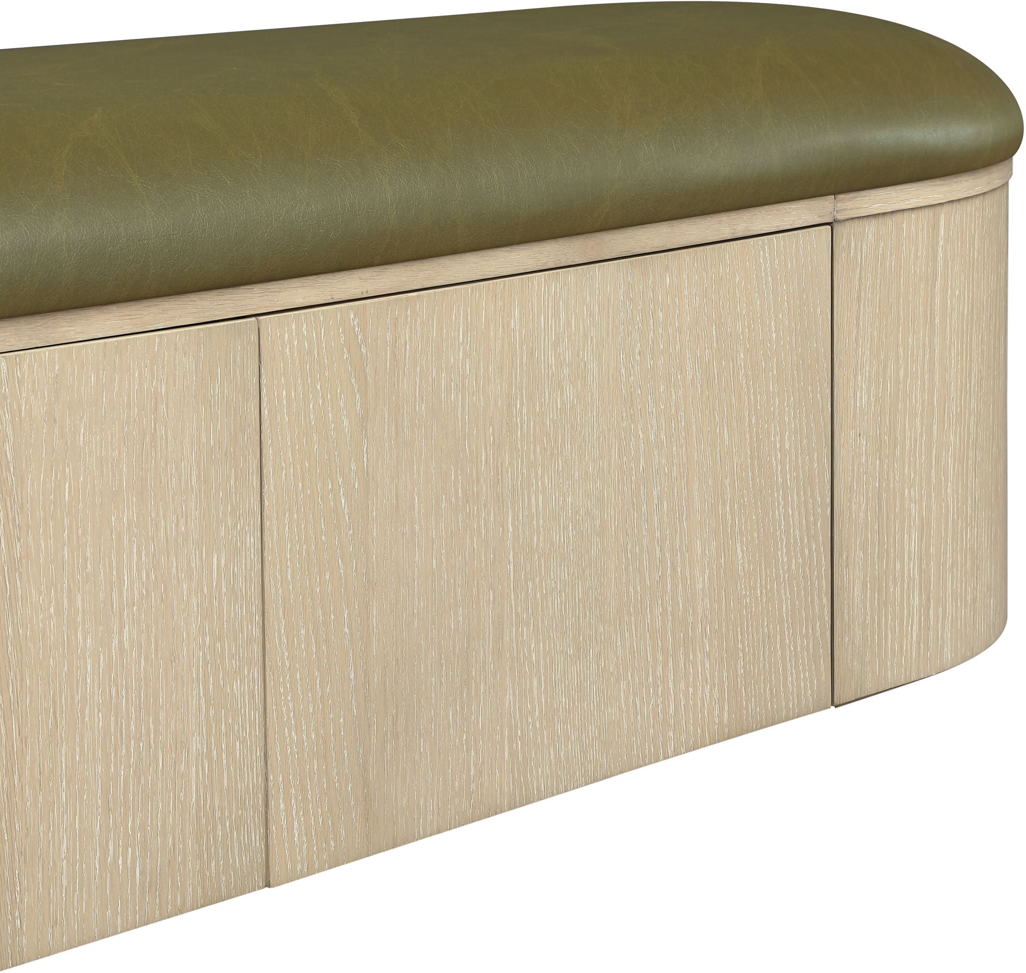 Velden - Upholstered Storage Bench With Stained Natural Base