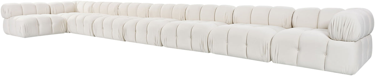 Orin - Velvet Performance Fabric Upholstered 8 Piece L-Shaped Sectional