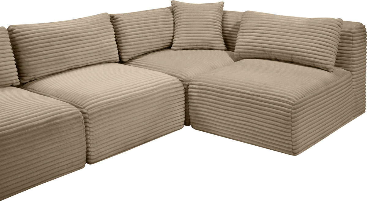 Shaggy - Fabric 4 Piece Modular Sectional