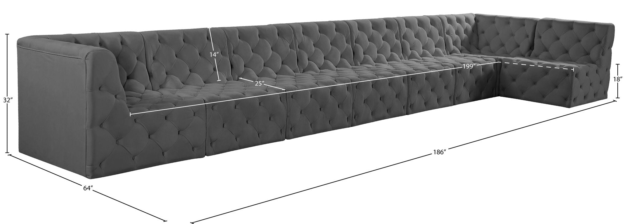 Tuft - 8 Piece Modular Sectional