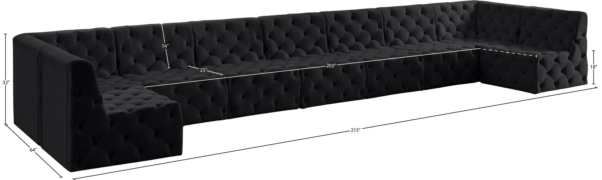 Tuft - 9 Piece Modular Sectional
