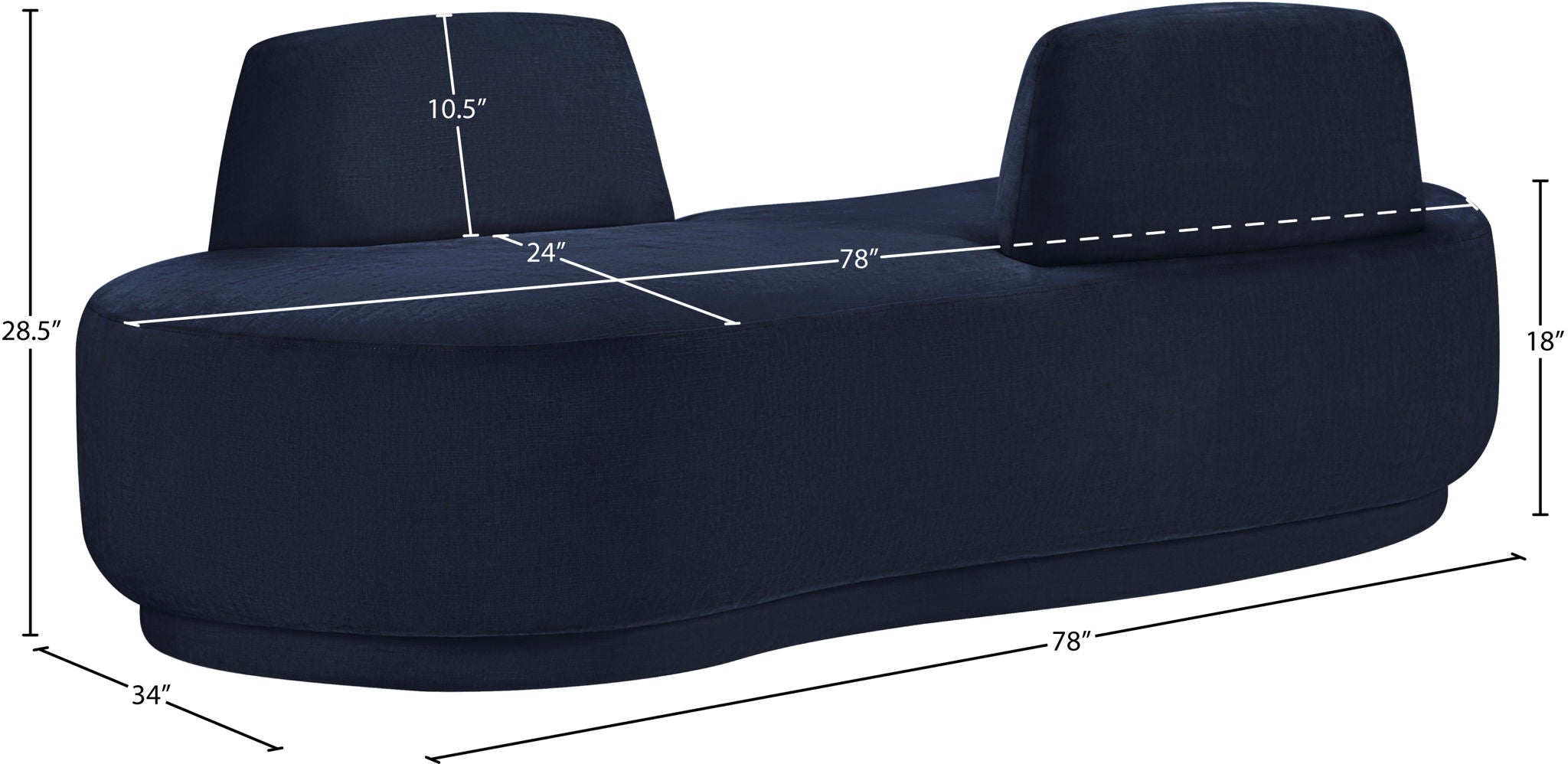 Argyle - Chenille Fabric Chaise / Loveseat