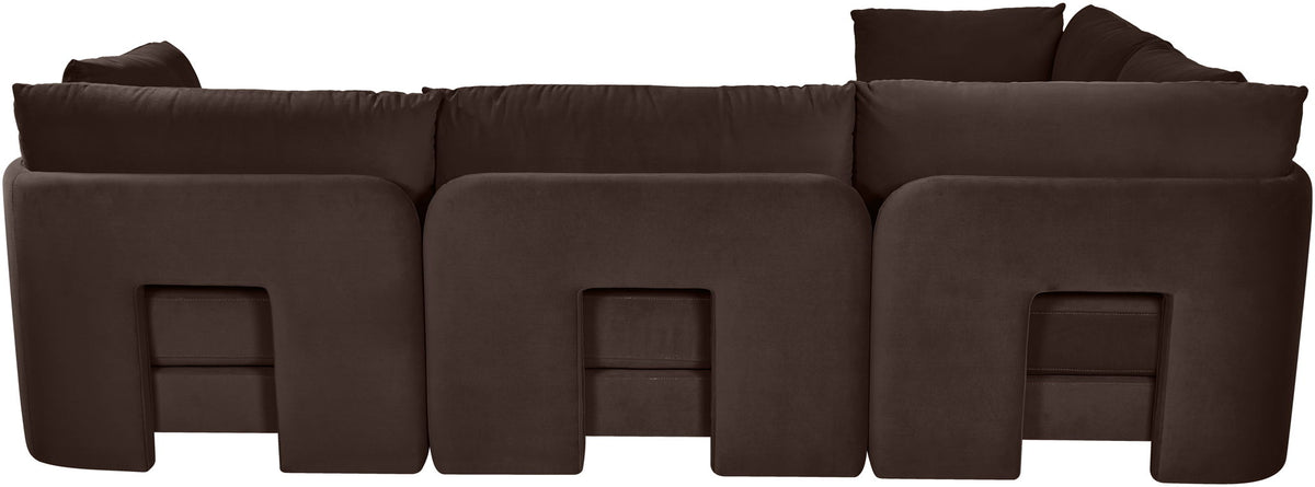 Hammond - Velvet Performance Fabric Upholstered 4 Piece Sectional