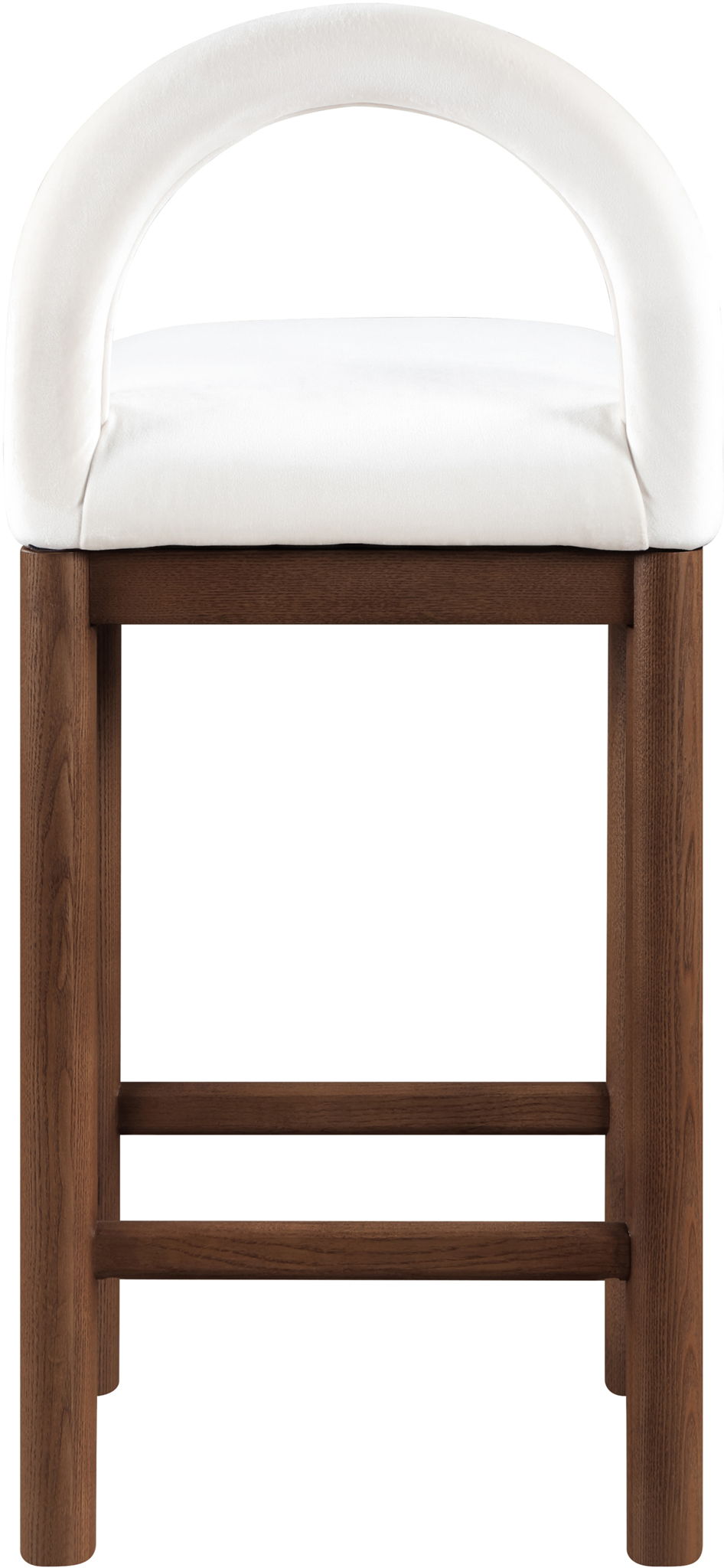 Conrad - Velvet Counter Stool With Brown Legs