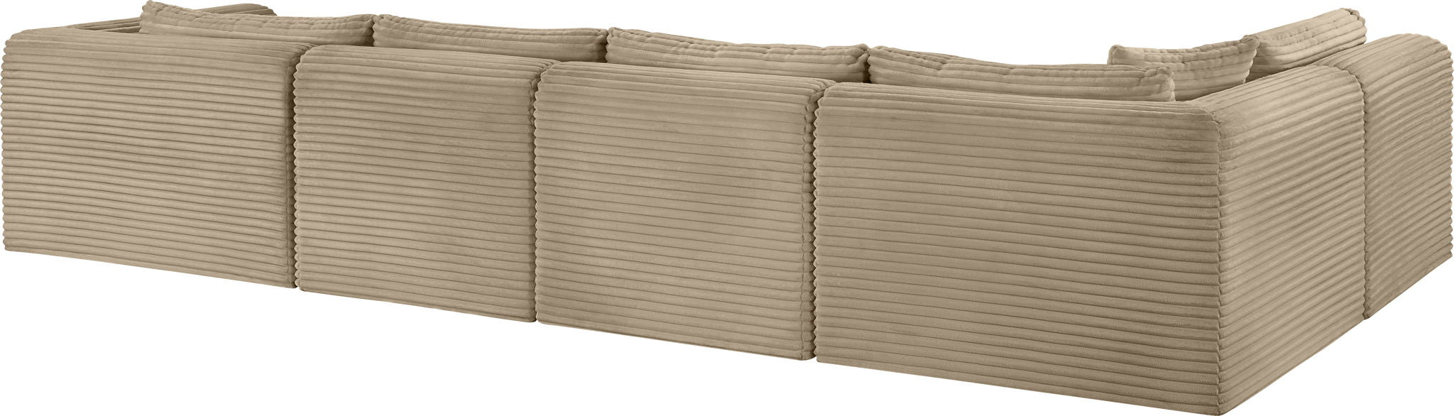 Shaggy - Fabric 5 Piece Modular U-Shaped Sectional