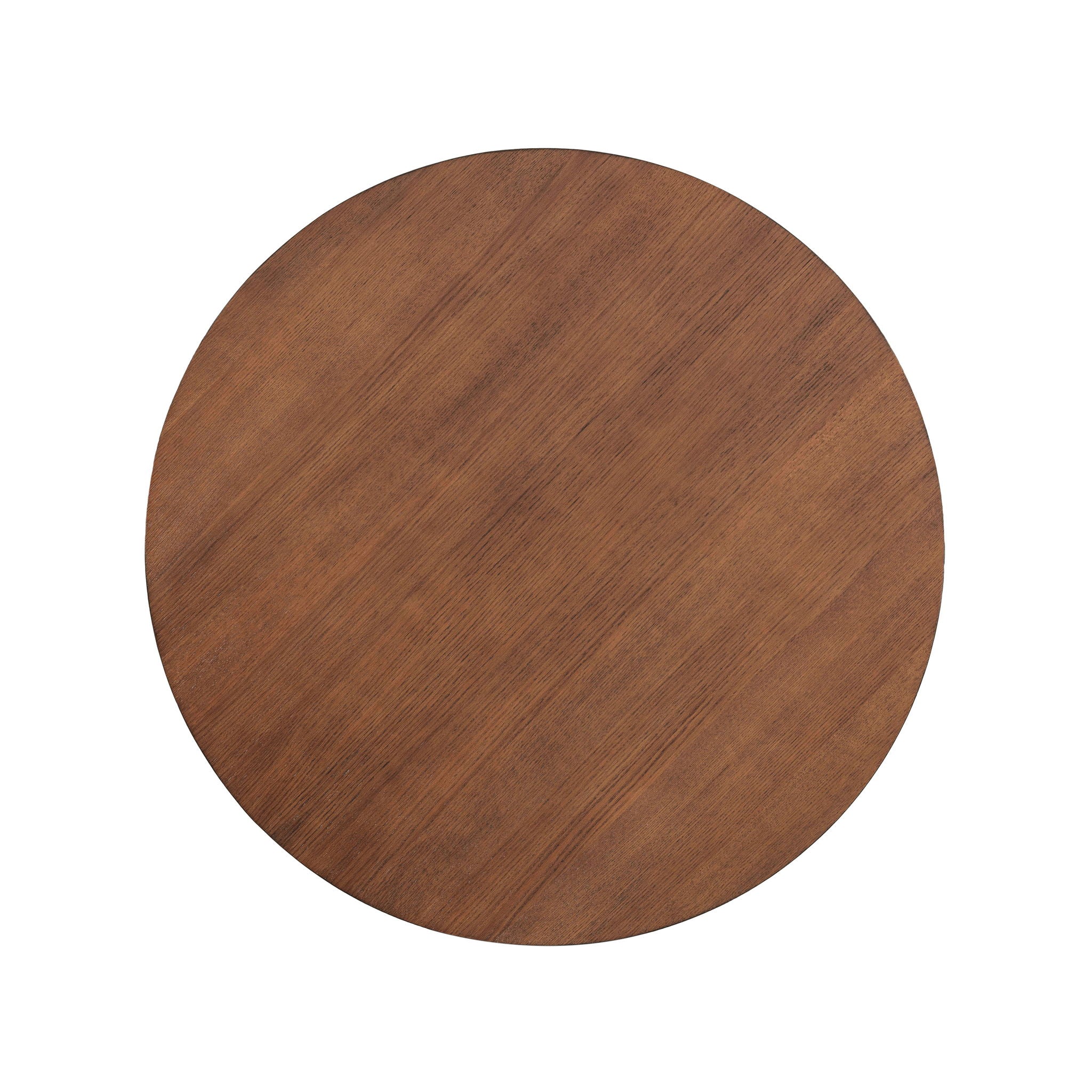 5 Piece Indoor Dining Set, Round Table & 4 Brown Arm Chairs - Beige / Brown / Cherry