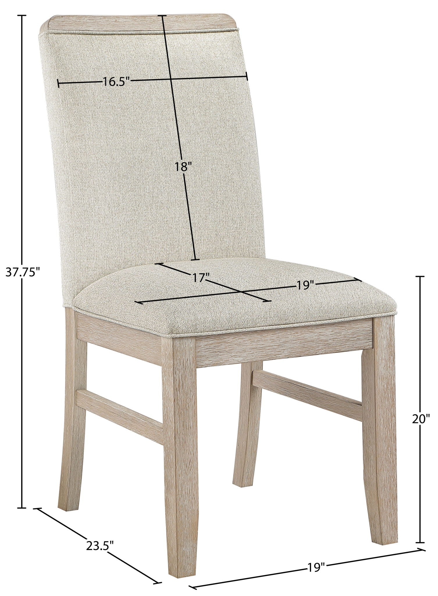 Ananda - Fabric Upholstered Dining Chair (Set of 2)