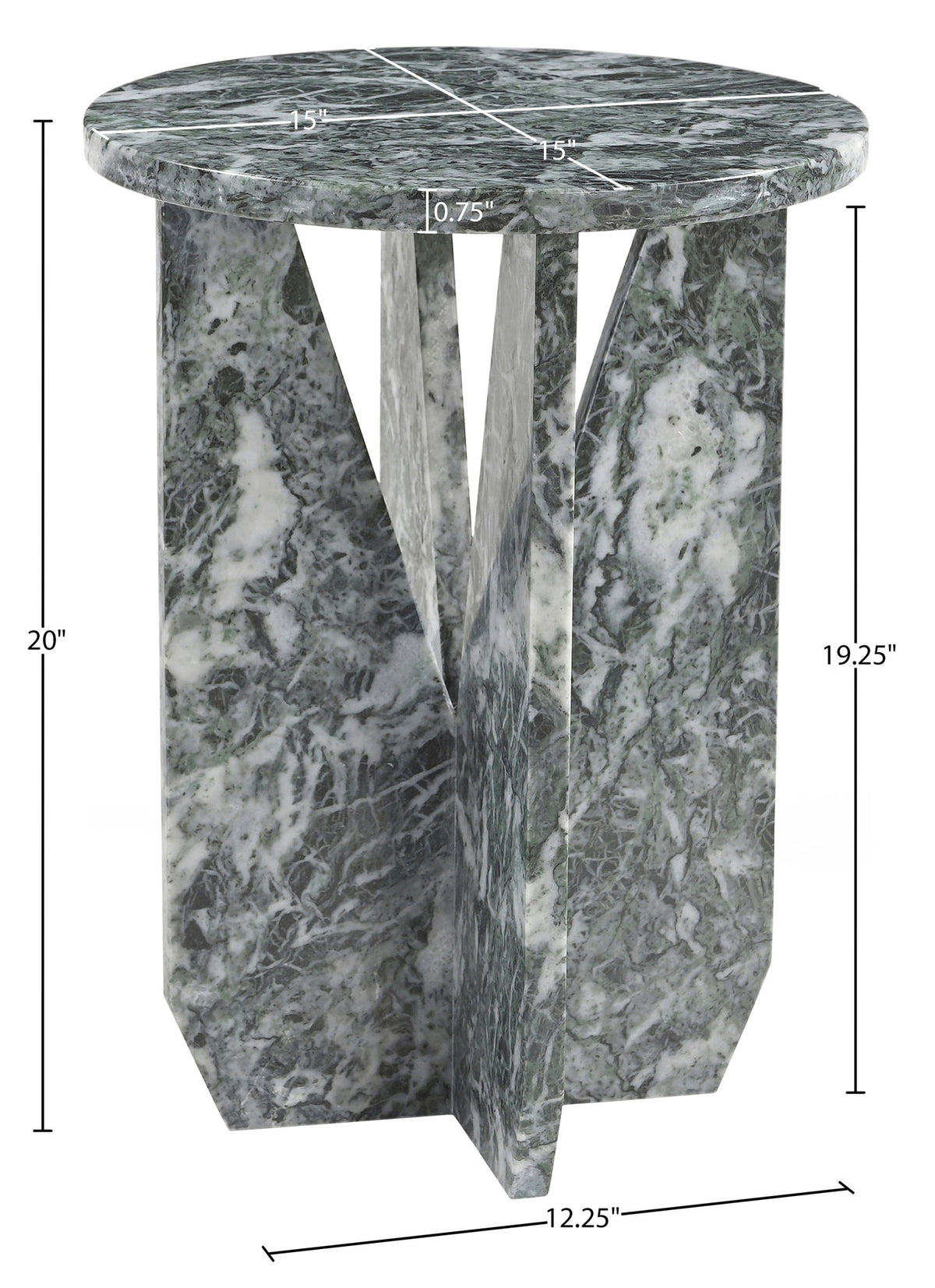 Alba - Genuine Marble End / Side Table