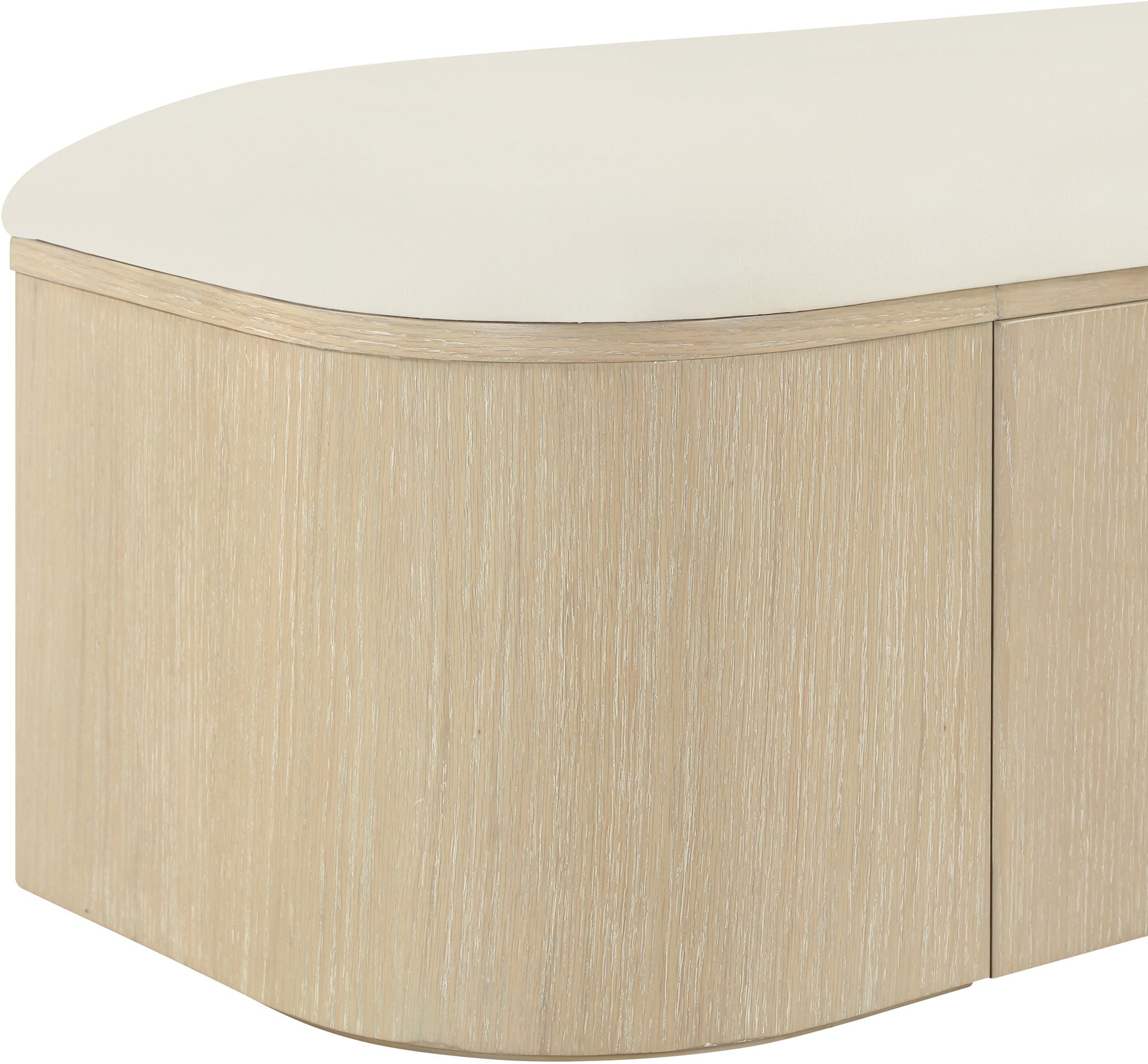 Velden - Upholstered Storage Bench With Stained Natural Base
