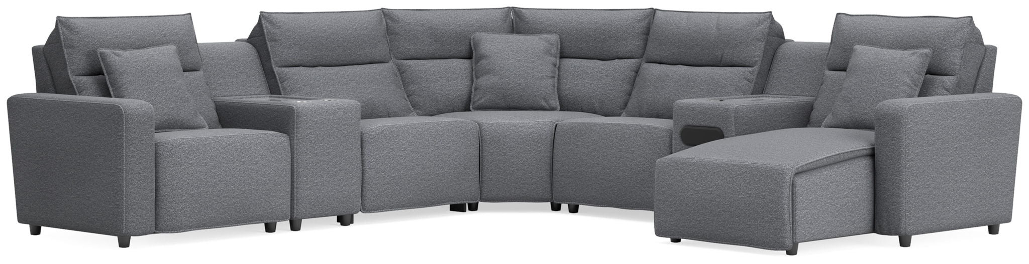 Modmax II - Reclining Sectional - Salt And Pepper