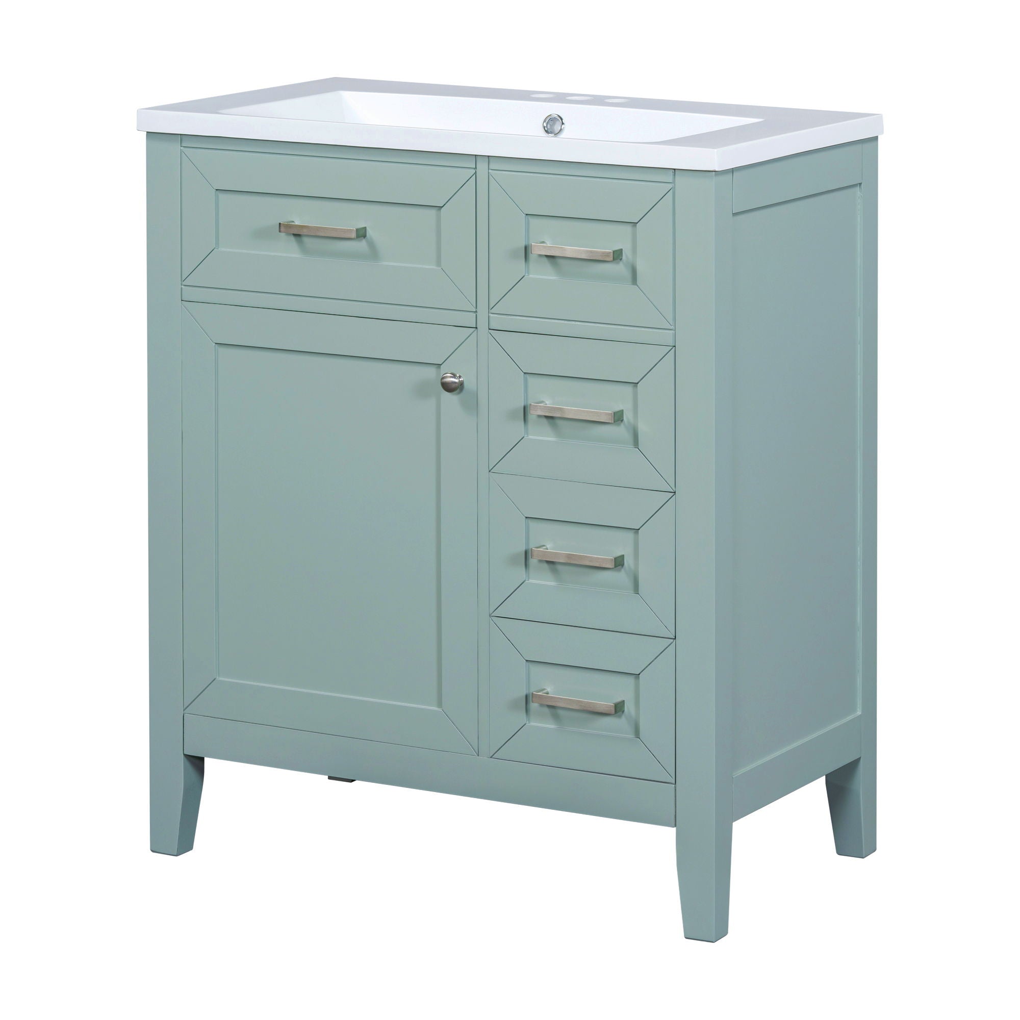 Modern Bathroom Vanity With Sink Combo, 3 Drawers