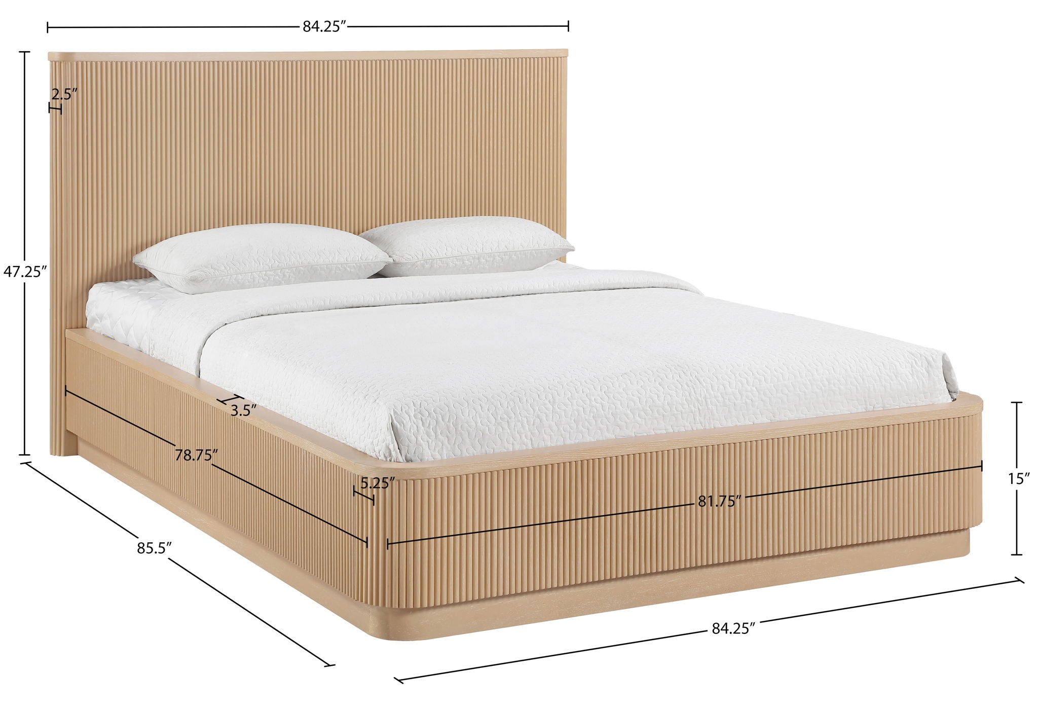 Astrid - Solid Wood And Oak Veneer Bed (3 Boxes)
