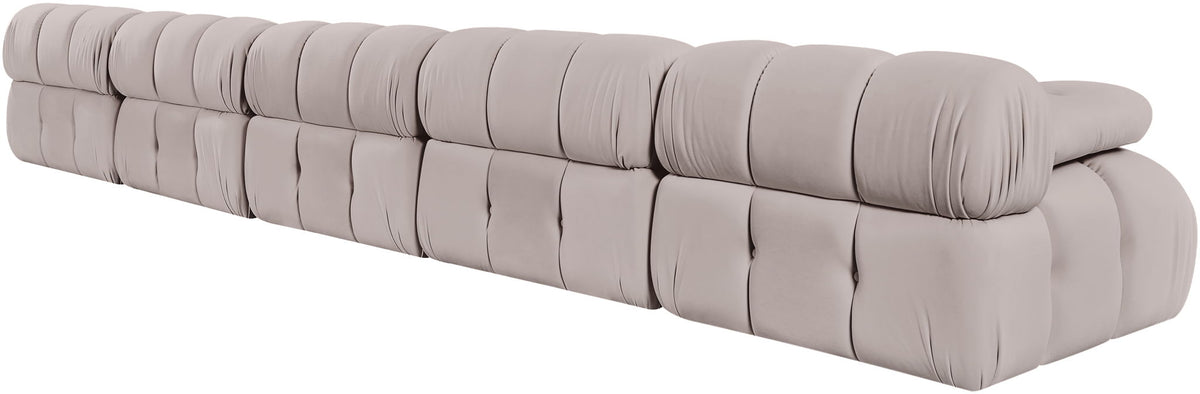 Orin - Velvet 5 Piece Modular Armless Sofa