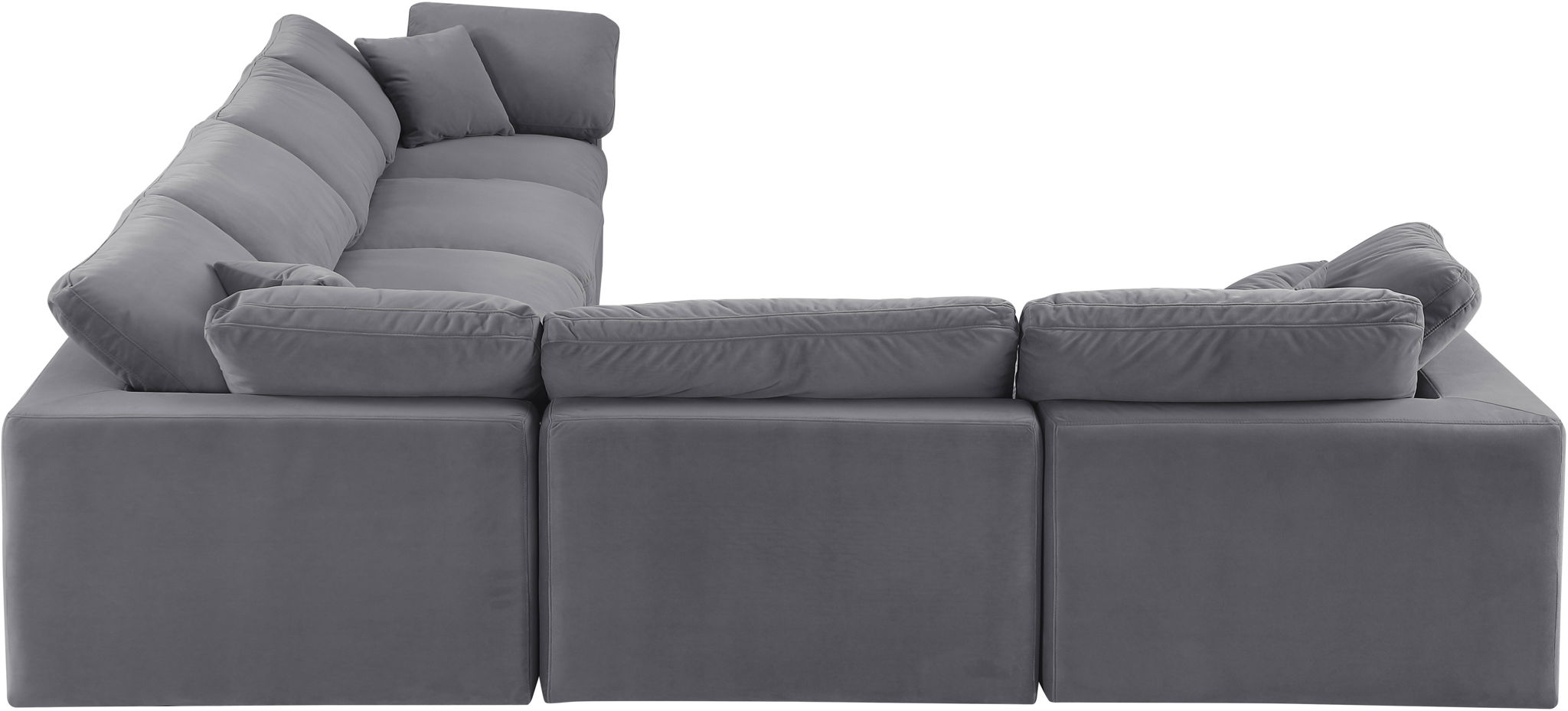 Comfy - 6 Piece Velvet Modular Corner Sectional