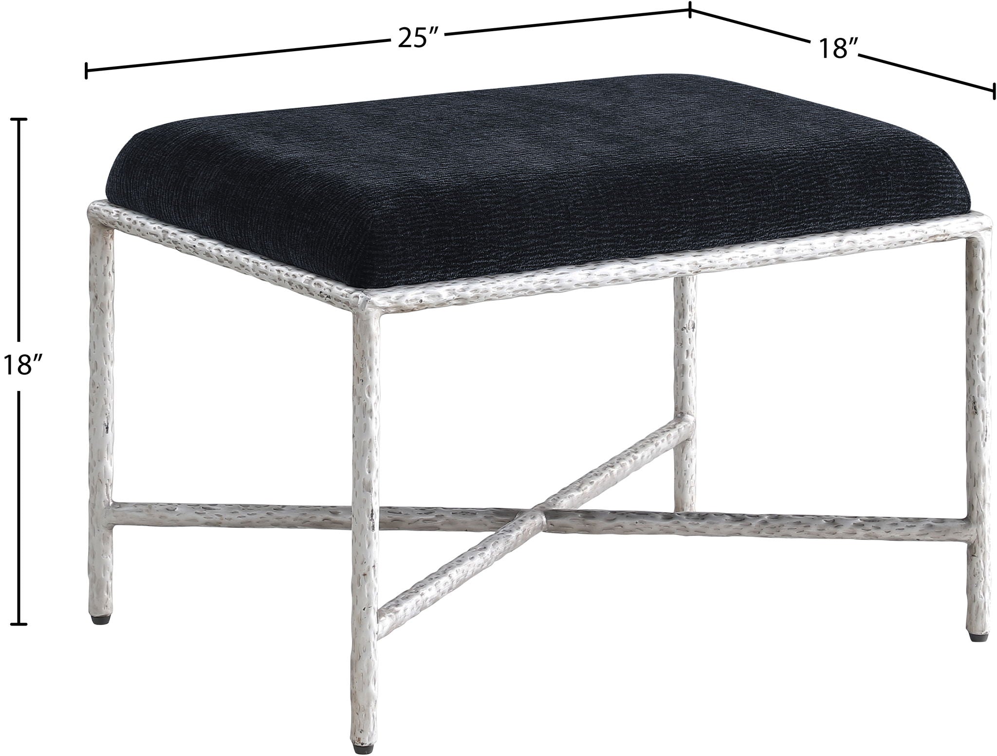 Valley - Bench With Silver Frame