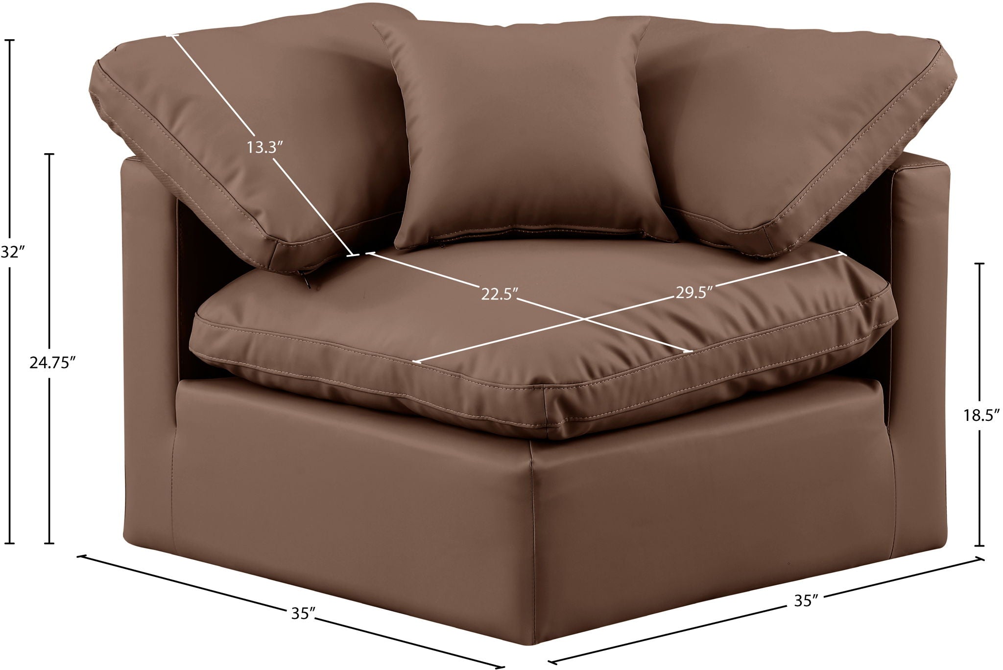 Indulge - Faux Leather Corner Chair