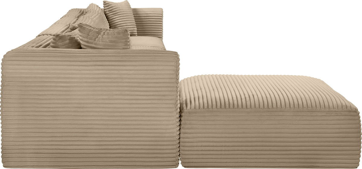 Shaggy - Fabric 5 Piece Modular Sectional With Ottoman