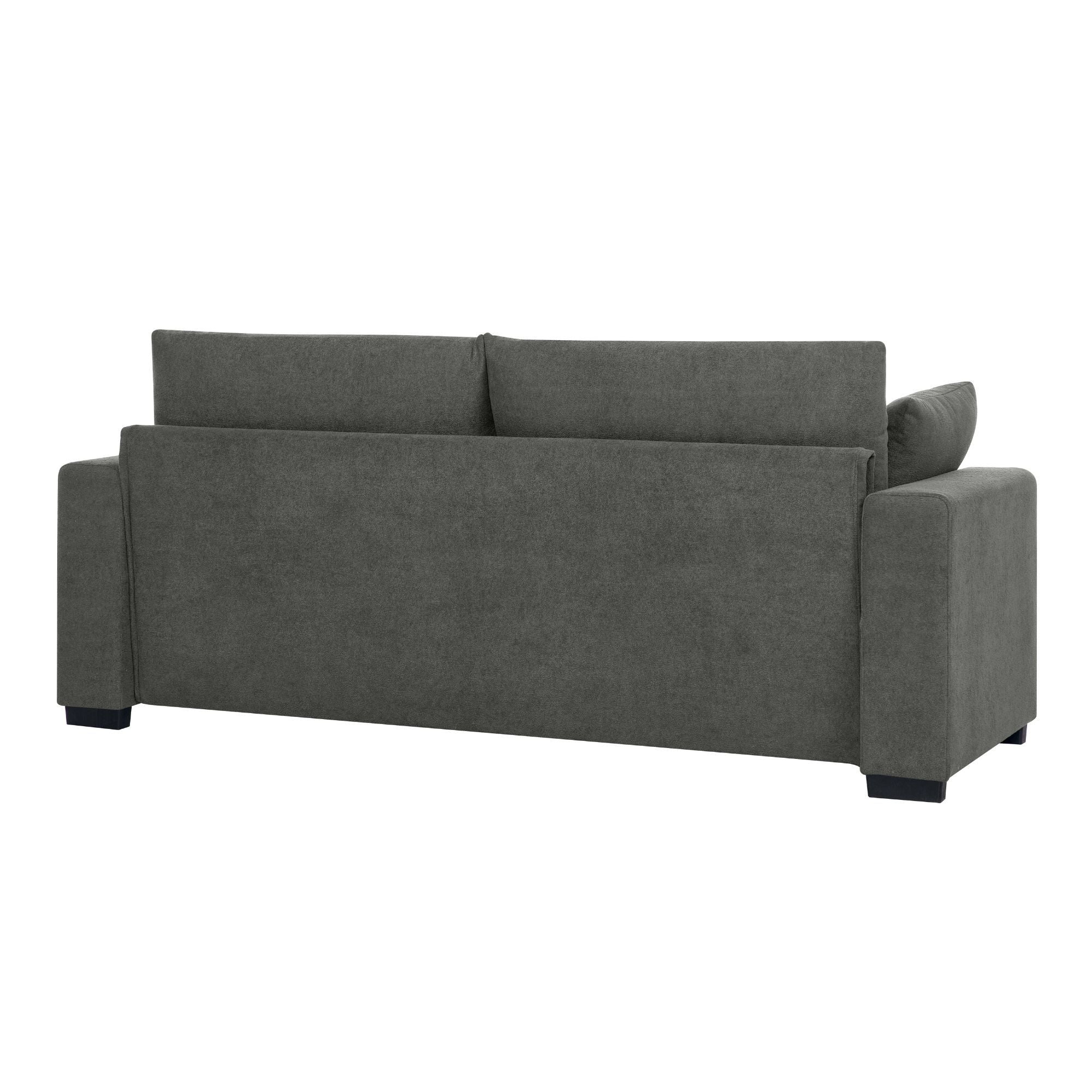Upholstered Sofa With Toss Pillows - Dark Gray
