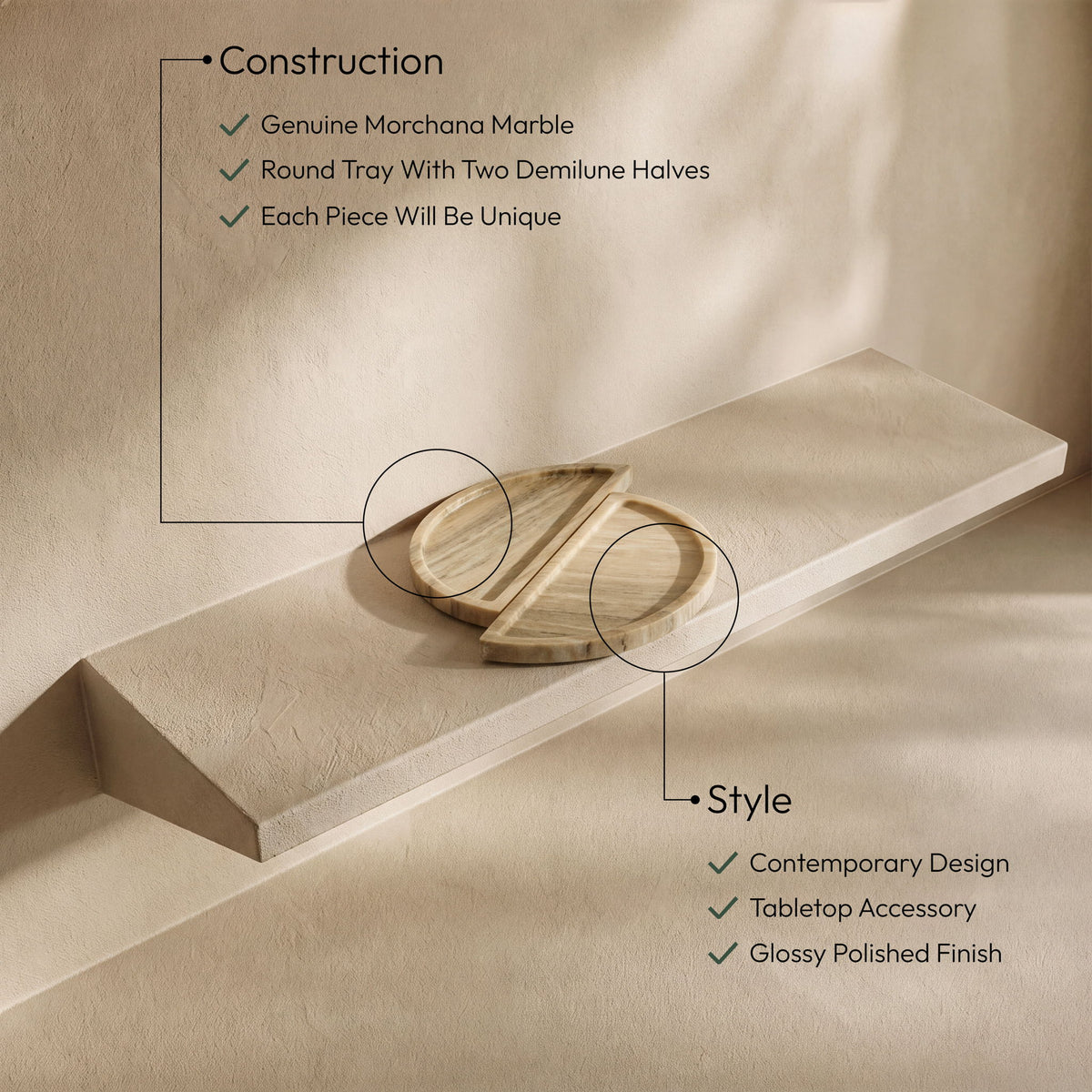Patrice - Genuine Marble Tray