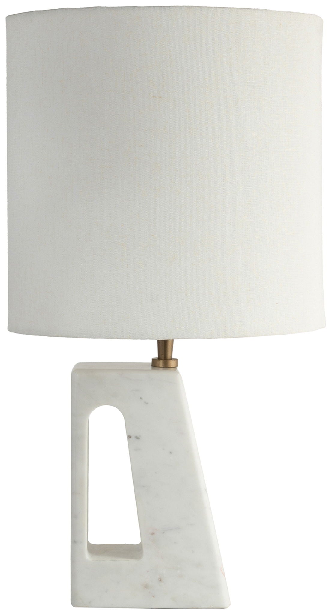 Vellum - Genuine Marble Base And Linen Textured Fabric Shade Table Lamp