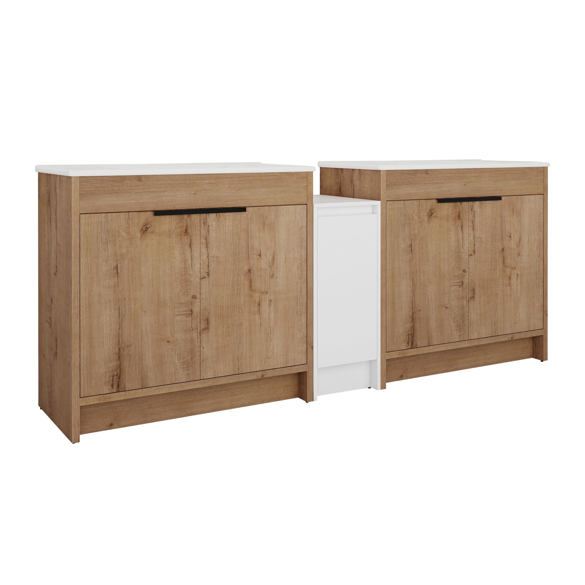 Freestanding Bathroom Vanity & Sink, Storage Cabinets, Soft Closing Doors