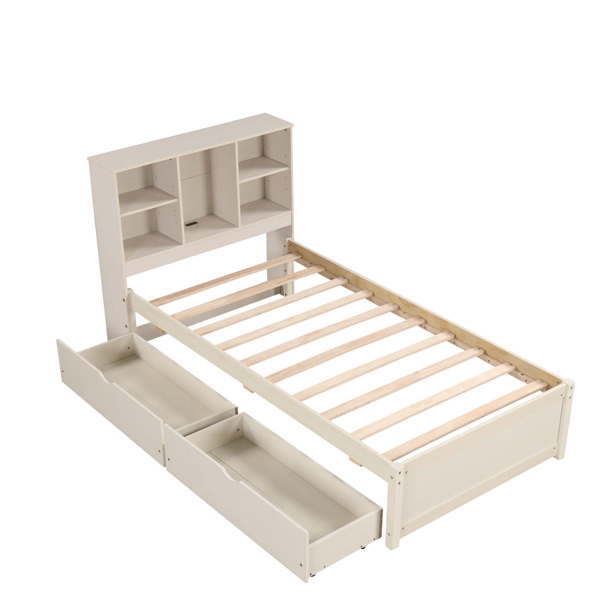 Bed Frame With Built In USB Port And 2 Drawers