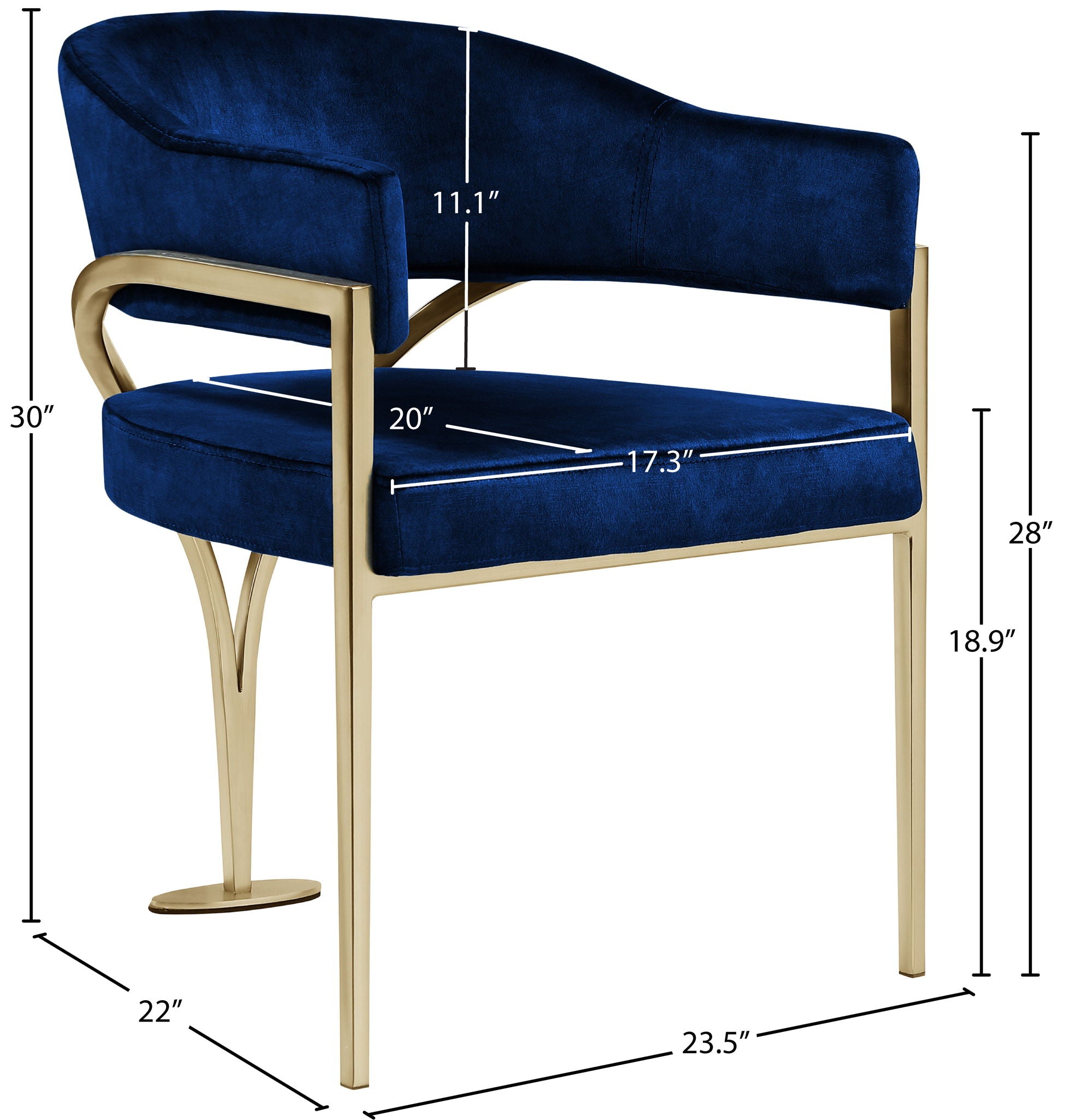 Madelyn - Dining Chair (Set of 2) - Brushed Brass