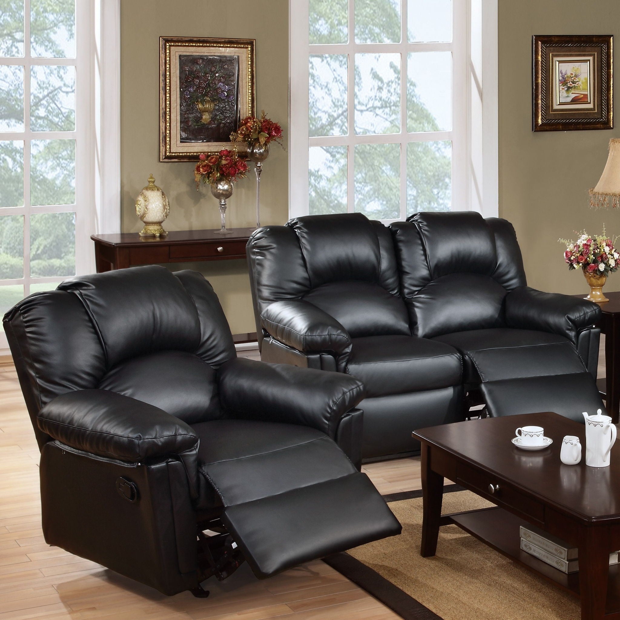 Modern Living Room Set, Cushion Backrest And Pillow Armrest