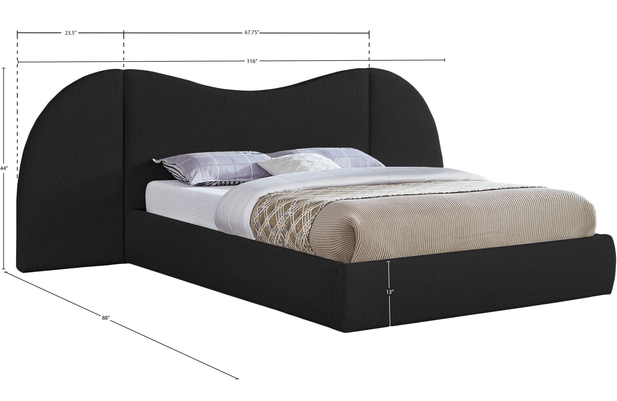 Everest - Boucle Fabric Bed