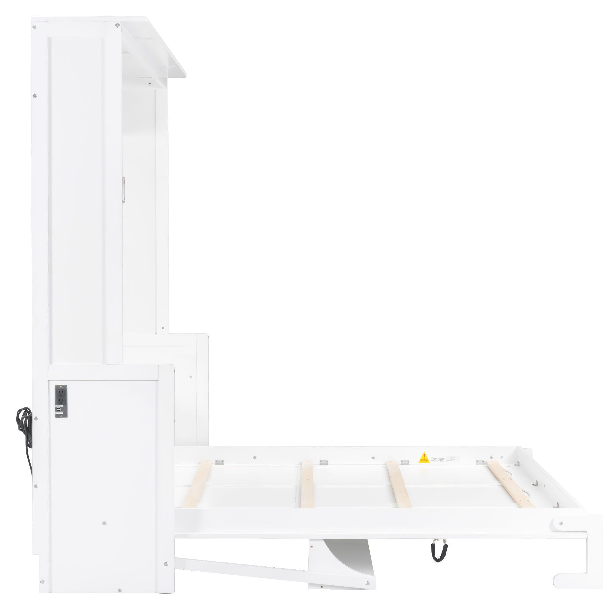 Murphy Bed With Desk, LED Lights And USB Charging Station