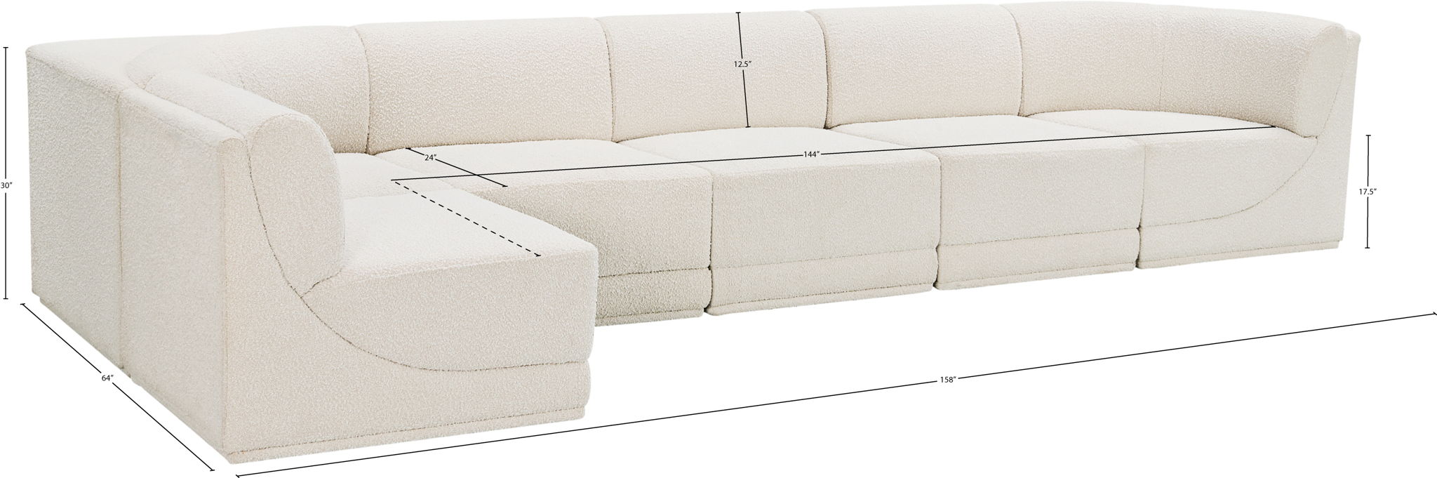 Ollie - 6 Piece Modular Sectional