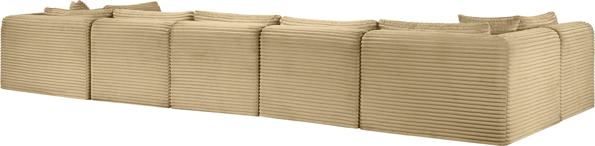 Shaggy - 7 Piece Modular U-Shaped Armless Sectional