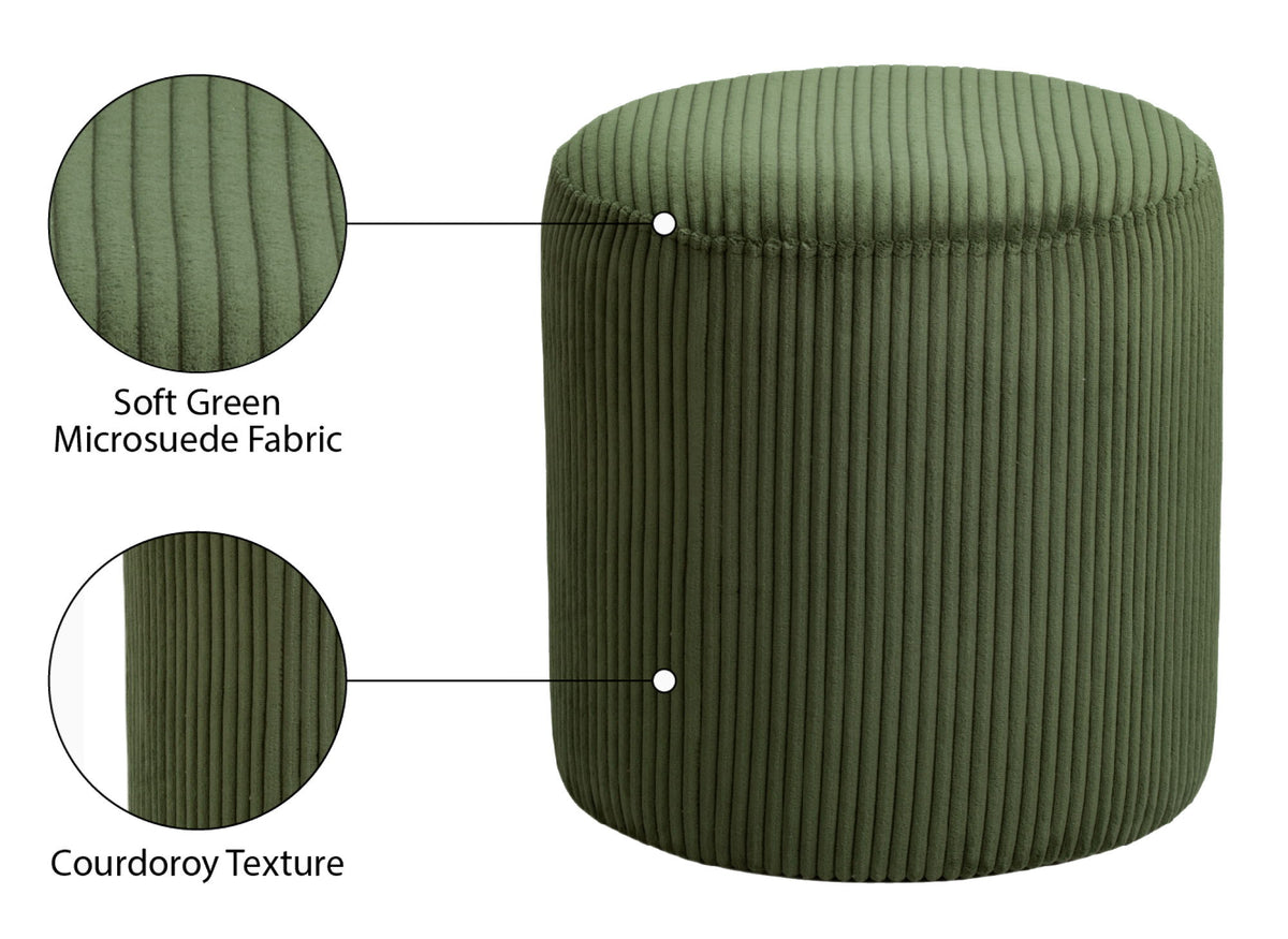 Roy - Round Microsuede Ottoman / Stool