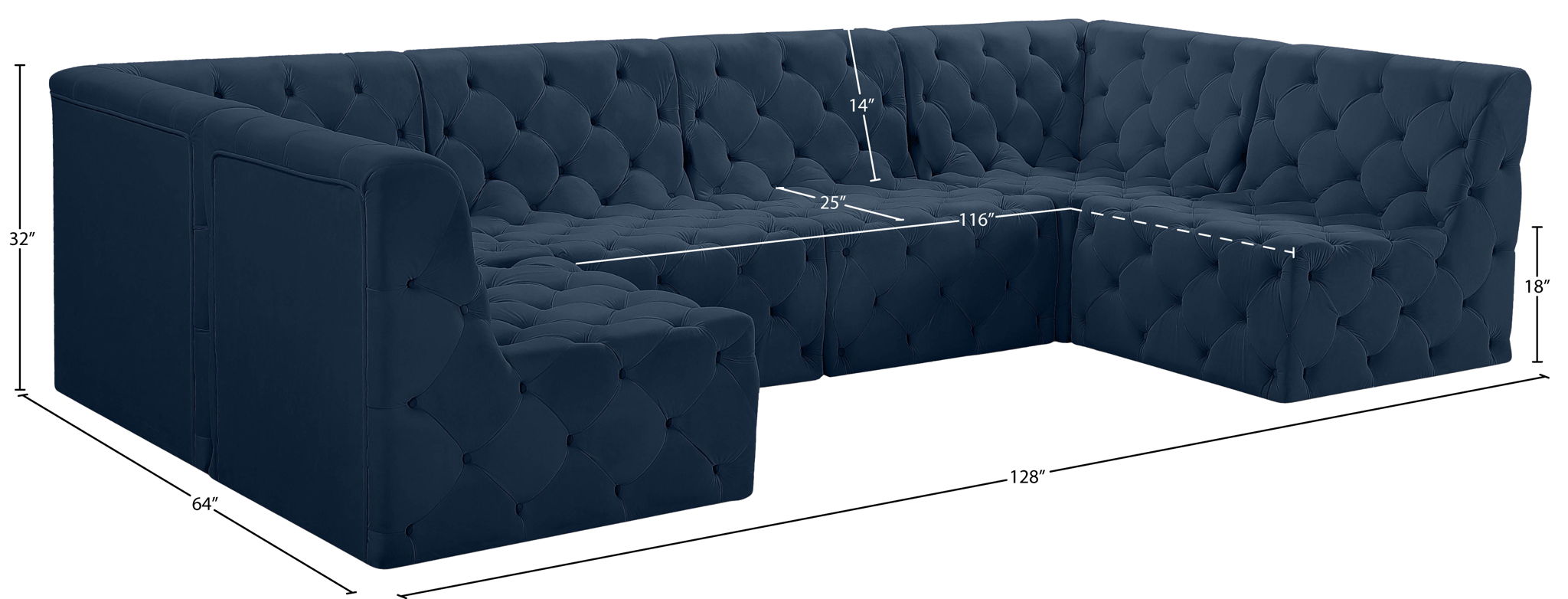 Tuft - 6 Piece Modular Sectional
