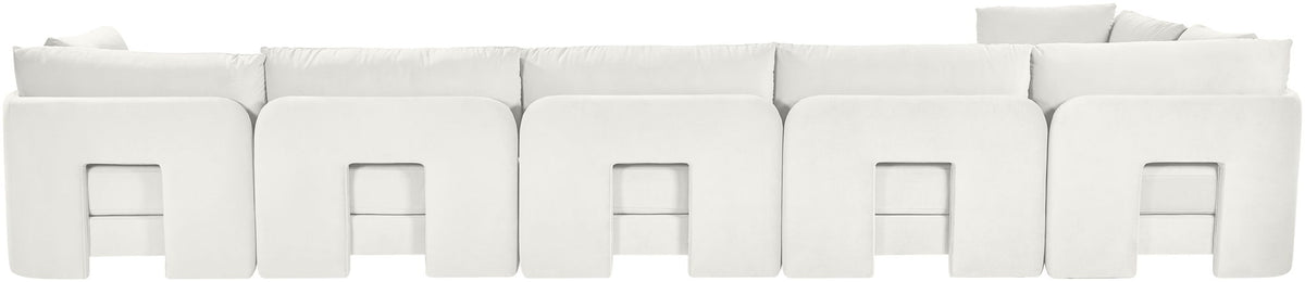 Hammond - Velvet Performance Fabric Upholstered 6 Piece L-Shaped Sectional