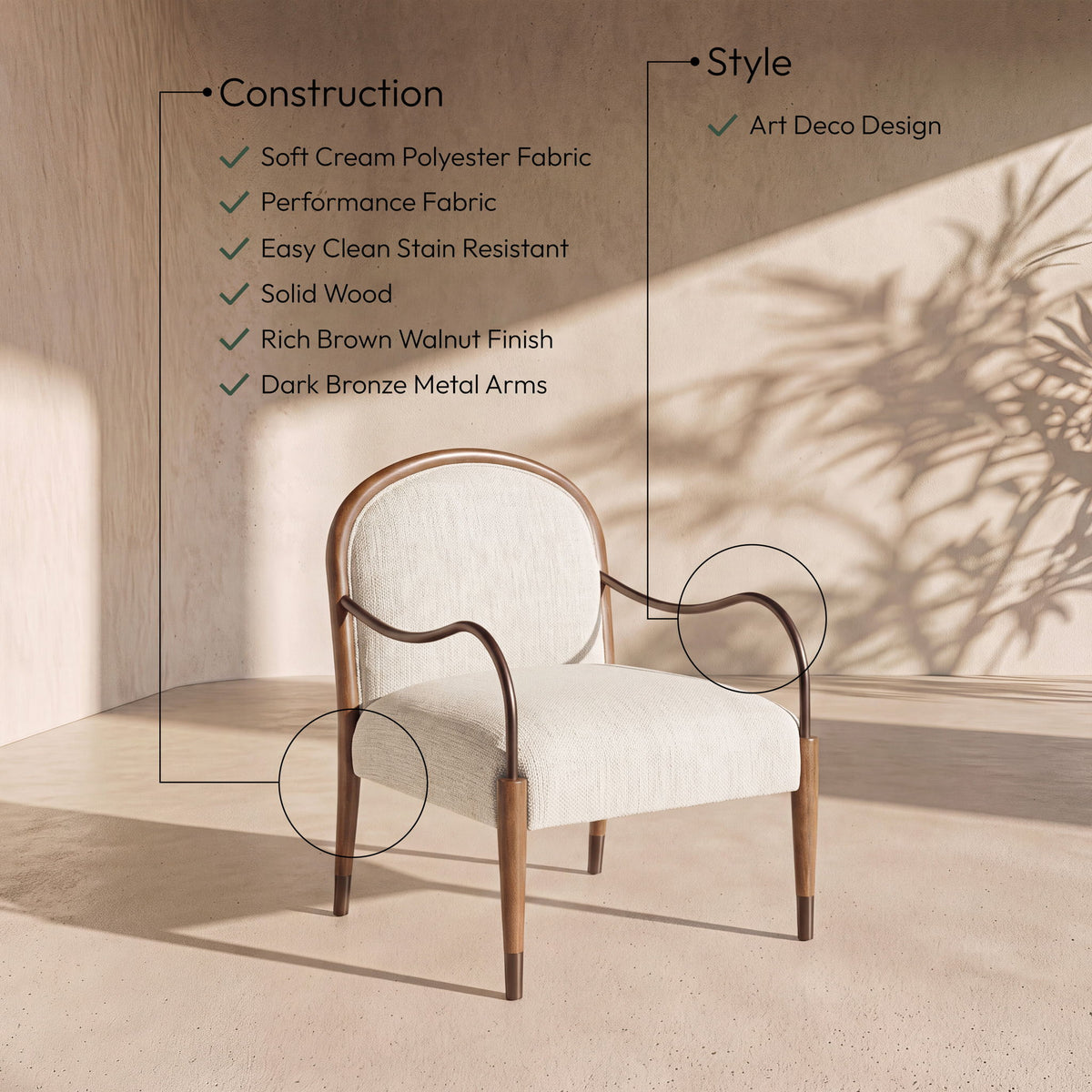 Cambria - Fabric Upholstered Accent Chair