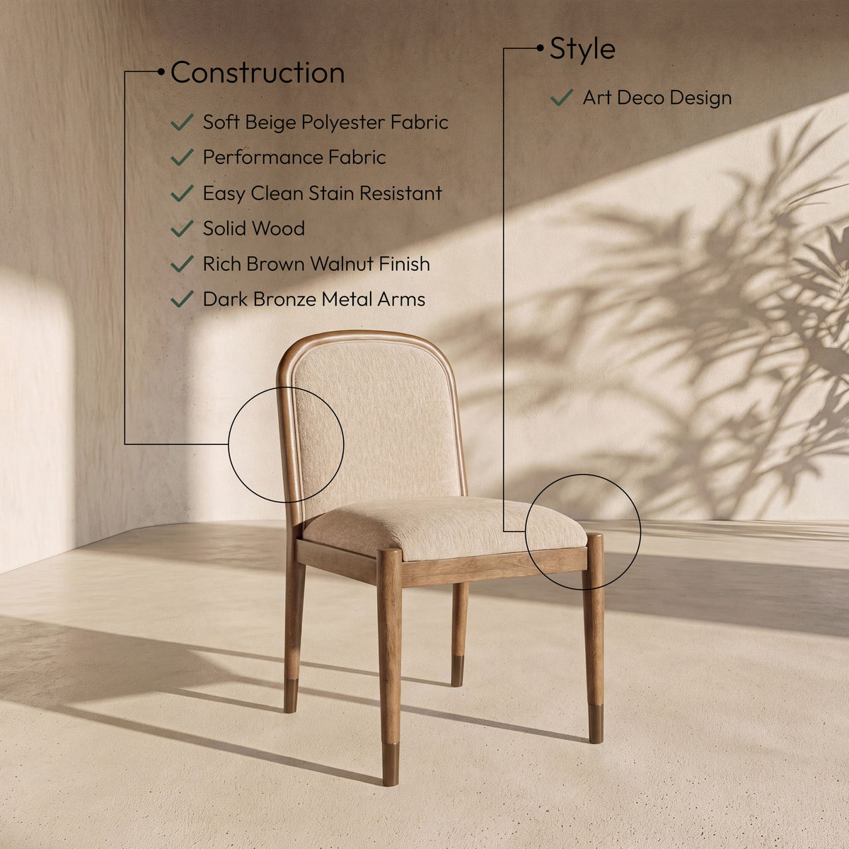 Cambria - Fabric Upholstered Dining Side Chair (Set of 2)