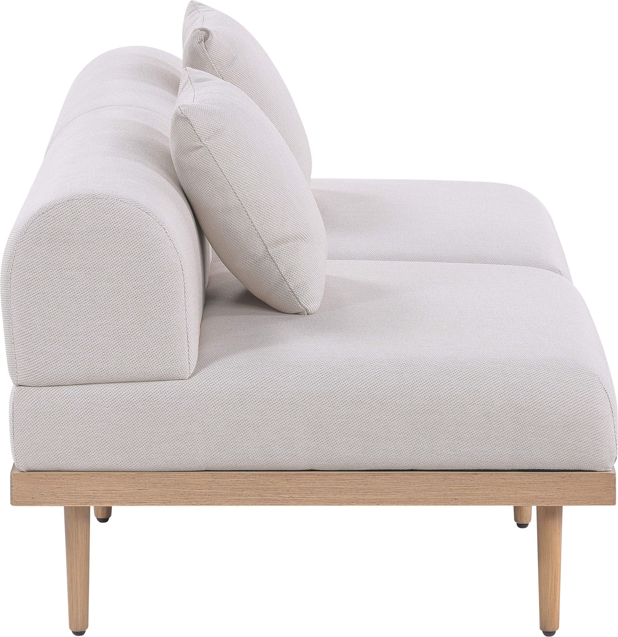 Laguna - 2 Piece Resilient Water Resistant Fabric 71" Outdoor Patio Armless Modular Loveseat