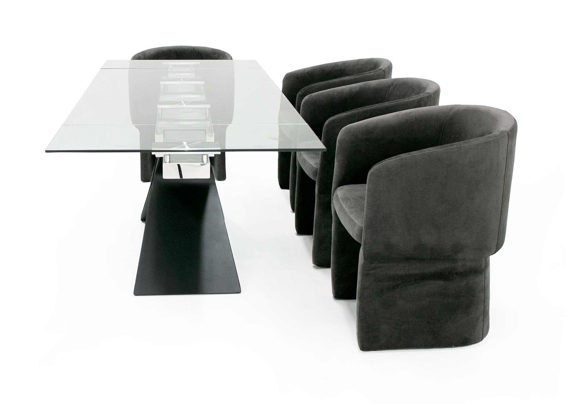 Modrest Adler - Modern Black Glass Extendable 63"/94.5" Dining Table