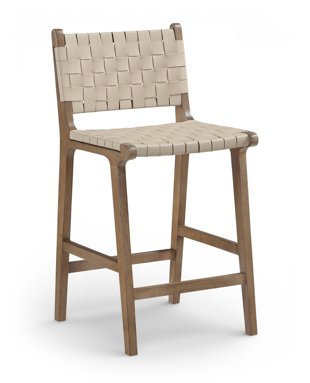 Entwine - Vegan Leather Upholstered Counter Stool - Painted Brown