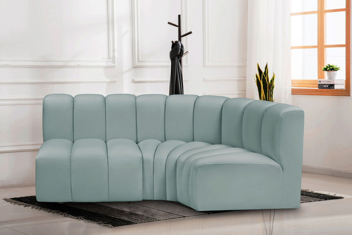 Arc - Faux Leather 3 Piece Sofa