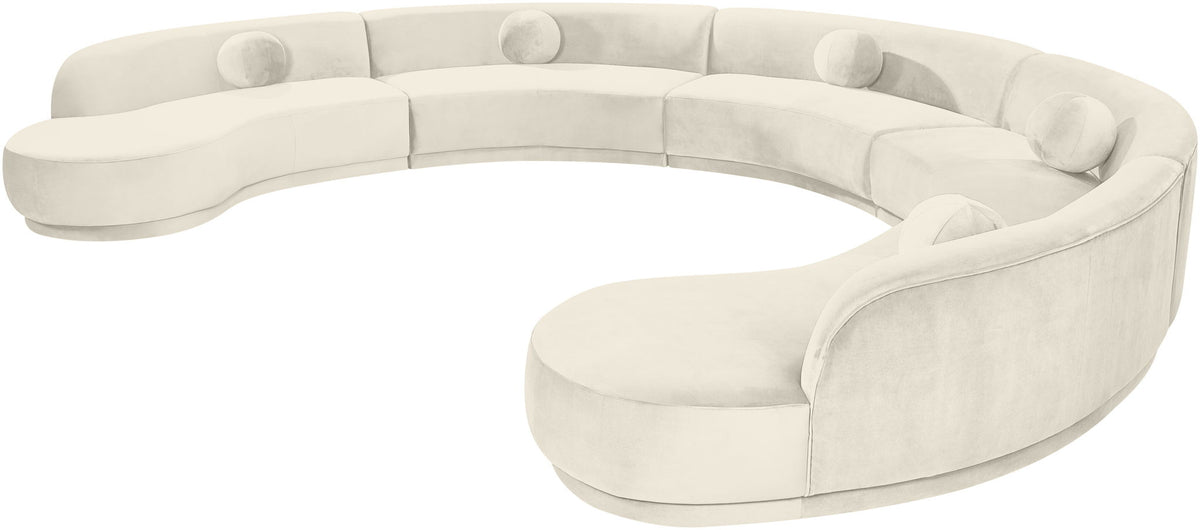Avra - 192" Velvet Performance Fabric Upholstered Sectional