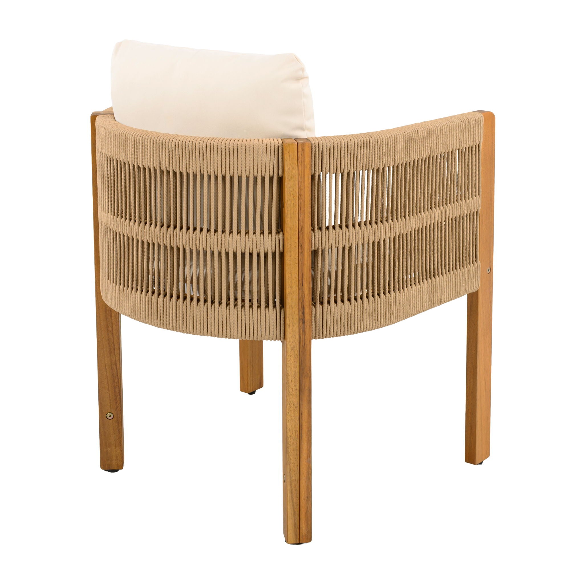 Outdoor Dining Set With Table And Rope Chairs