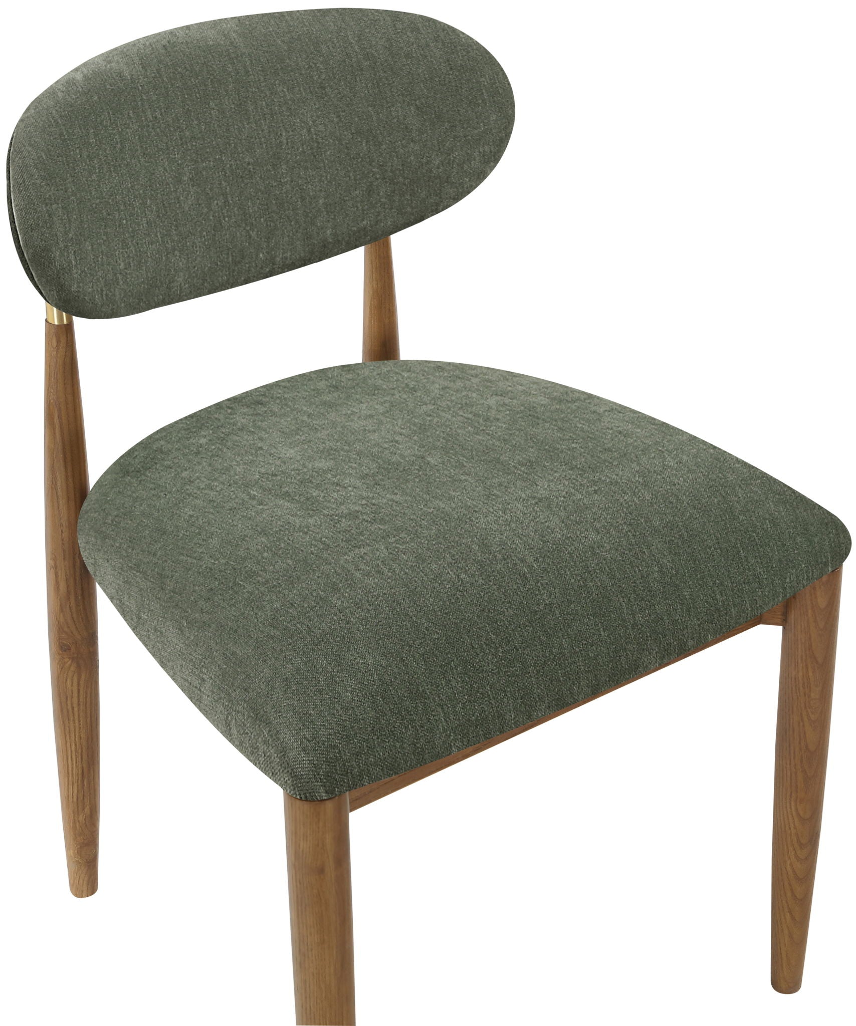 Riccio - Fabric Dining Side Chair (Set of 2) - Walnut Frame