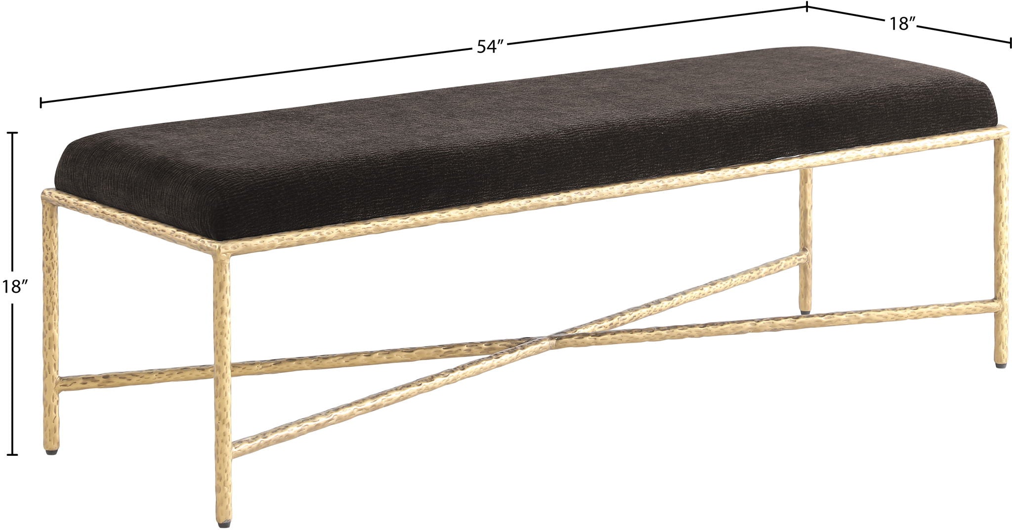 Valley - Bench With Gold Frame