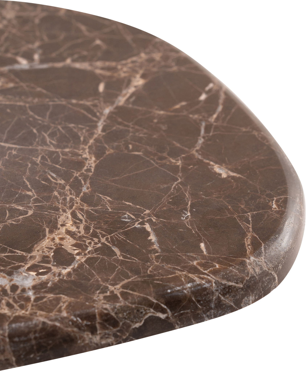 Vireo - Genuine Marble Top And Aluminum Base Drink Table - Brown / Bronze